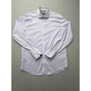 Twillory Dress Shirt Mens 16 34/35 Purple Stretch Slim Fit Moisture Wicking